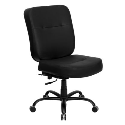 Picture of Flash Furniture HERCULES Series Ergonomic Big & Tall High-Back Executive Office Chair, Black LeatherSoft