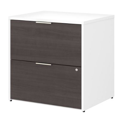 Picture of Bush Business Furniture Jamestown 29-5/7inW x 23-2/3inD Lateral 2-Drawer File Cabinet, Storm Gray/White, Standard Delivery