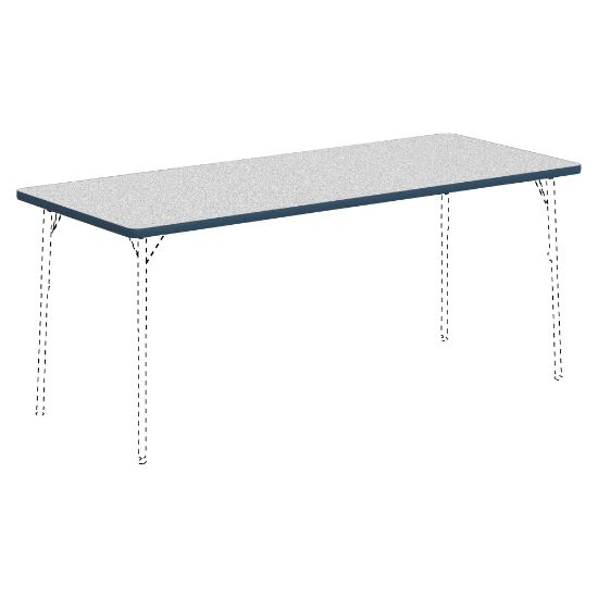 Picture of Lorell Classroom Rectangular Activity Table Top, 72inW x 30inD, Gray Nebula/Navy