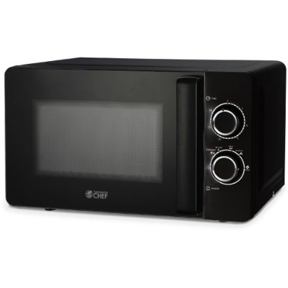 Picture of Commercial Chef 0.7 Cu. Ft. Small Countertop Microwave With Mechanical Control, Black