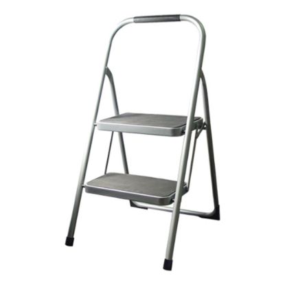 Picture of Gorilla Ladders Steel 2-Step Folding Step Ladder, 200-Lb Capacity, 19in, Silver