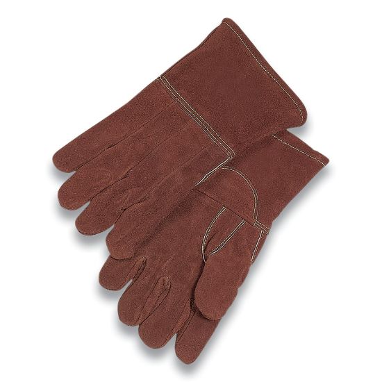 Picture of High Heat Wool-Lined Gloves, Thermaleather, Brown, Large