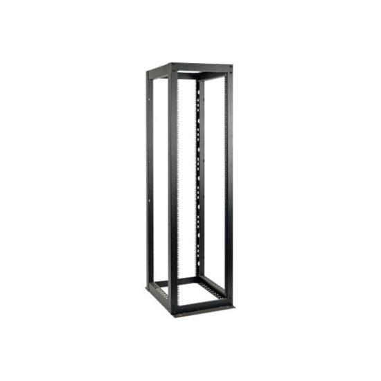 Picture of Tripp Lite 52U 4-Post Open Frame Rack Cabinet Heavy Duty 3000lb Capacity - 52U Rack Height x 19in Rack Width x 35.25in Rack Depth - Black Powder Coat - Cold-rolled Steel (CRS) - 3000 lb Dynamic/Rolling Weight Capacity