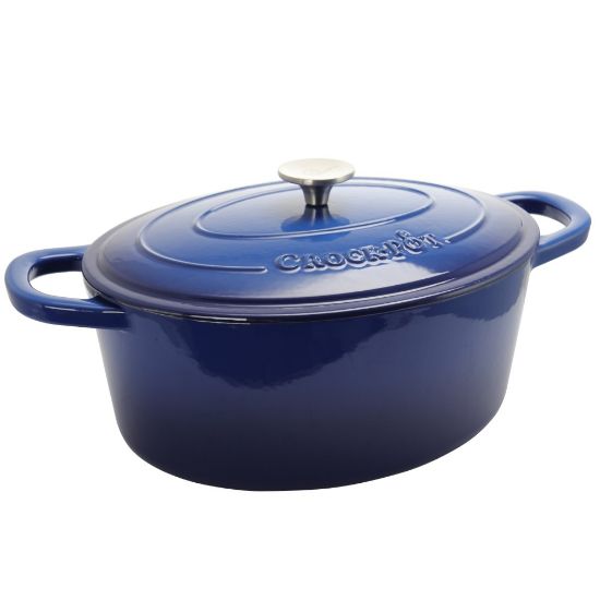 Picture of Crock-Pot Artisan 7-Quart Cast Iron Dutch Oven, Sapphire Blue