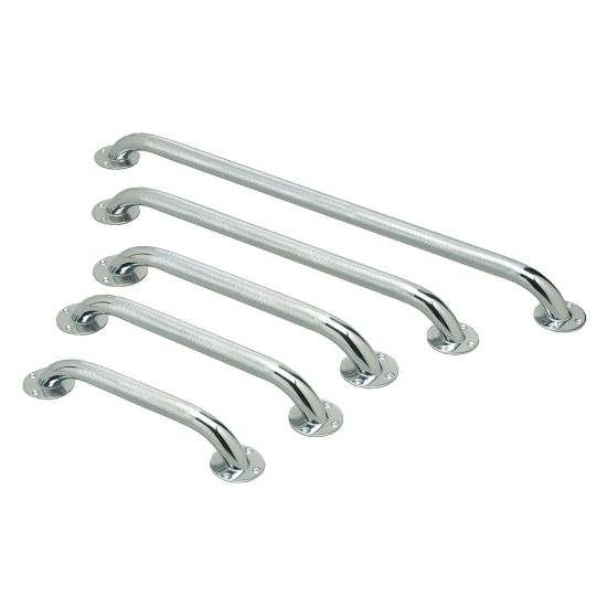 Picture of Medline Knurled Grab Bars, 16in, Chrome, Case Of 3