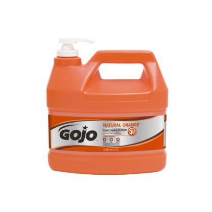 Picture of GOJO Natural Orange Pumice Heavy-Duty Lotion Hand Soap Cleaner, Citrus Scent, 128 Oz Bottle