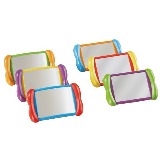 Picture of Learning Resources All About Me 2-In-1 Mirrors, 4in x 6in, Pre-K - Grade 3, Pack Of 6