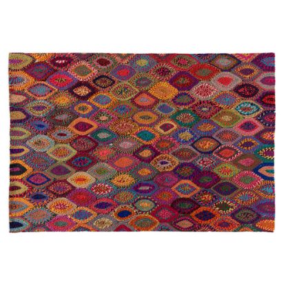 Picture of Baxton Studio Addis Handwoven Fabric Area Rug, 63in x 90-5/8in, Multicolor