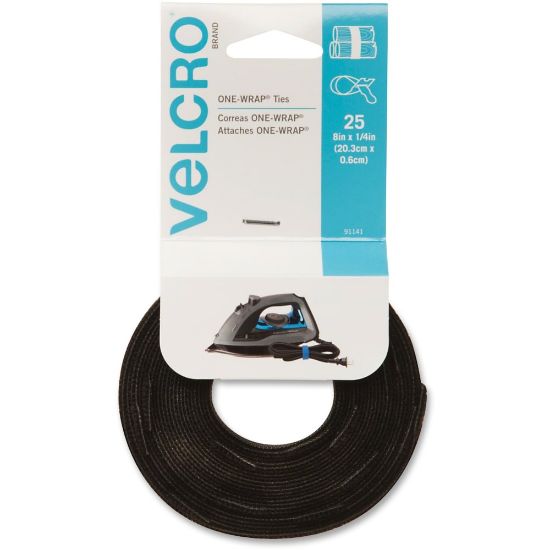 Picture of VELCRO Brand VELCRO Brand Reusable Self-Gripping Cable Ties - Tie - Black - 25 Pack