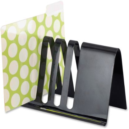 Picture of Safco Wave A Frame Desktop File Holder - Desktop - Black - Steel - 1 Each