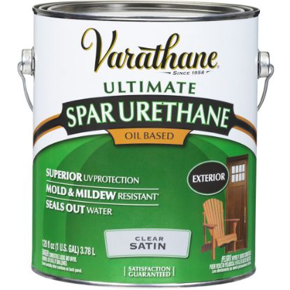 Picture of Varathane Ultimate Oil-Based Spar Urethane, 275 VOC, 1 Gallon, Clear Satin, Pack Of 2 Cans