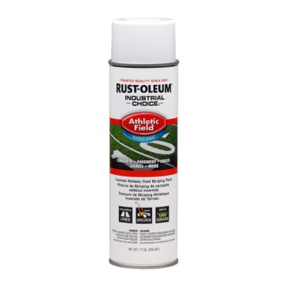 Picture of Rust-Oleum Industrial Choice AF1600 System Athletic Field Inverted Striping Paint, 17 Oz, White, Case Of 12 Cans