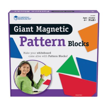 Picture of Learning Resources Giant Magnetic Pattern Blocks, Grades Pre-K - 9, Pack Of 47