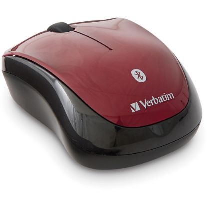 Picture of Verbatim Bluetooth Wireless Tablet Multi-Trac Blue LED Mouse - Garnet - Blue LED - Wireless - Bluetooth - Garnet - 1 Pack - 1600 dpi - Symmetrical