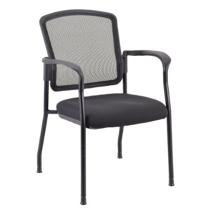 Picture of WorkPro Spectrum Series Mesh/Fabric Stacking Guest Chair, With Arms, Black, Set Of 2 Chairs, BIFMA Compliant