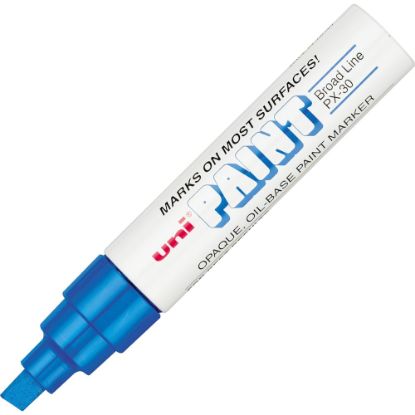 Picture of Uni-Ball PX-30 uni-Paint Broad Line Markers - Broad Marker Point - Blue Oil Based Ink - 1 Each