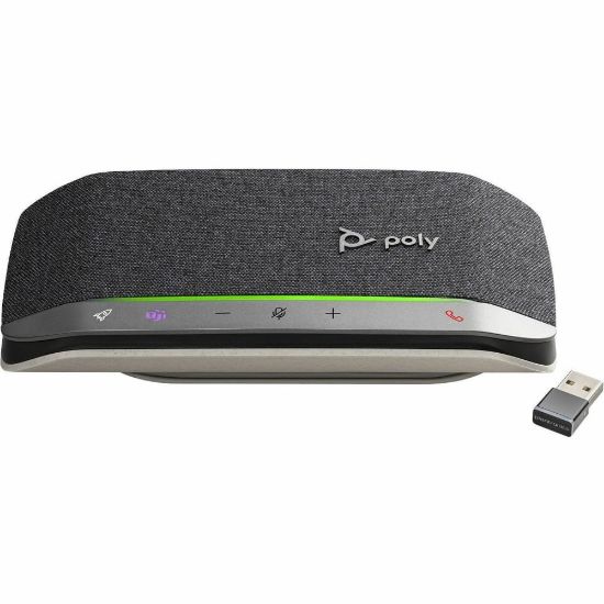 Picture of Poly Sync 20+ Wired/Wireless Bluetooth Speakerphone - Microsoft Teams - Silver - 3 x Bi-directional Microphone(s) - 40 mm Speaker(s)