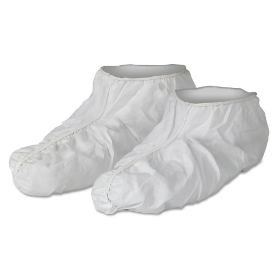 Picture of Kimberly-Clark KleenGuard A40 Liquid And Particle Protection Shoe Covers, One Size, White, Case Of 400 Covers