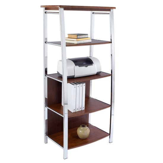 Picture of Realspace Mezza 60inH 4-Shelf Contemporary Bookcase, Multicolor/Medium Finish