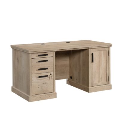 Picture of Sauder Mason Peak 60inW Commercial Double-Pedestal Computer Desk, Prime Oak