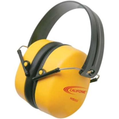 Picture of Califone Hearing Safe Hearing Protector - Noise Reduction, Foldable, Adjustable Earcup - Noise Protection - Bright Yellow