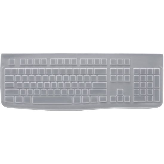 Picture of Logitech Protective Covers for K120 (Single Pack, brown box) - Supports Keyboard - Liquid Resistant, Dust Resistant, Damage Resistant - Silicone - Transparent