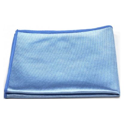 Picture of Pro-Clean Basics Microfiber Glass Cloths, 16in x 16in, Blue, Pack Of 12 Cloths