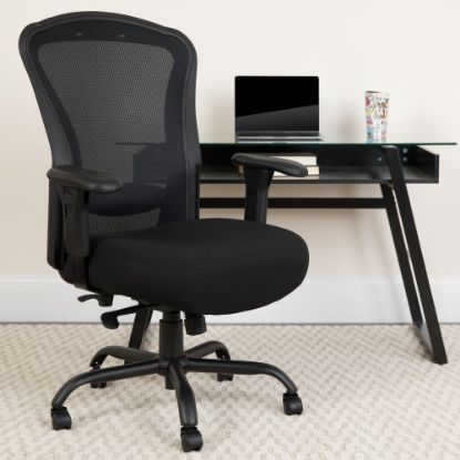 Picture of Flash Furniture HERCULES 24-7 Intensive Mesh Big And Tall Multifunction Chair With Synchro Tilt, Black