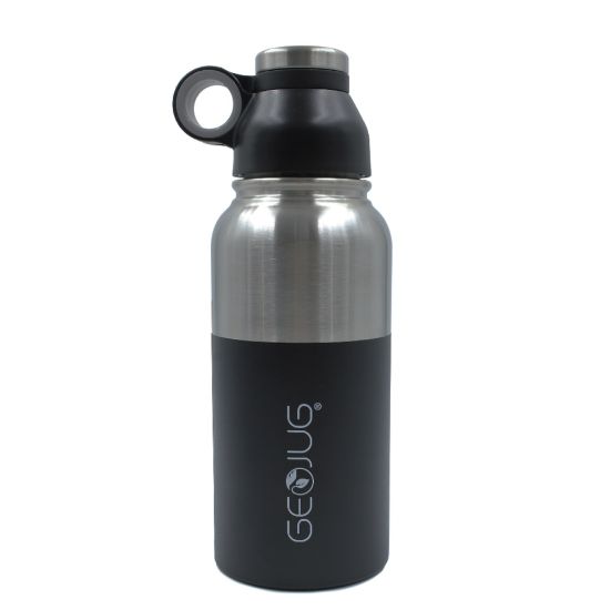 Picture of Brentwood GeoJug Vacuum-Insulated Water Bottle, 40 Oz, Black