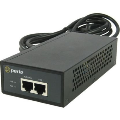 Picture of Perle Gigabit PoE/PoE+ Injector - 120 V AC, 230 V AC Input - 1 x 10/100/1000Base-T Input Port(s) - 1 x 10/100/1000Base-T Output Port(s) - 30 W - Wall Mountable