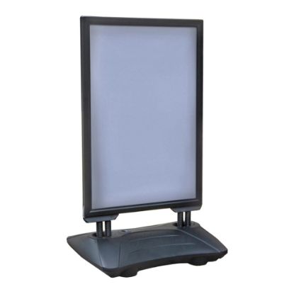 Picture of Azar Displays Plastic Weighted Vertical Sidewalk Sign Holder, 43inH x 26-1/2inW x 33inD, Black/White