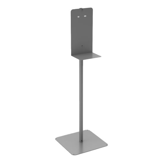 Picture of Built Sanitizer Floor Stand, 48in x 14in x 14in, Metallic Silver