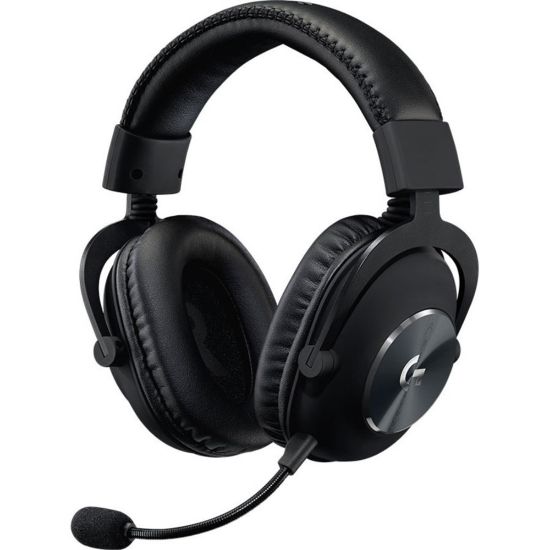 Picture of Logitech PRO X Gaming Headset with Blue Vo!ce - Stereo - Mini-phone (3.5mm) - Wired - 35 Ohm - 20 Hz - 20 kHz - Over-the-head - Binaural - Circumaural - Electret, Condenser, Uni-directional, Cardioid Microphone - Noise Canceling - Black