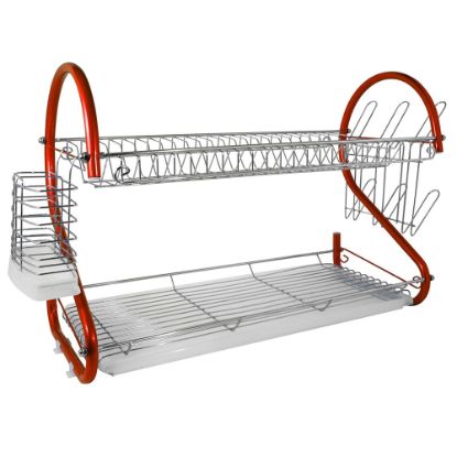 Picture of Better Chef DR-225R 2-Tier Dish Rack, 22in, Red