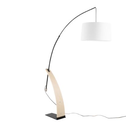 Picture of LumiSource Robyn Floor Lamp, 74inH, White/Natural