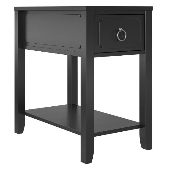 Picture of Ameriwood Home Novogratz Her Majesty Narrow Side Table, 24inH x 13-13/16inW x 23-5/8inD, Black