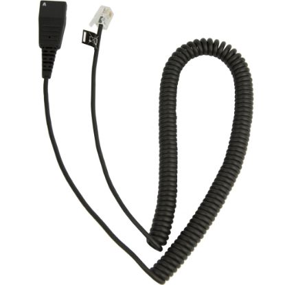 Picture of Jabra Headset Adapter Cable - 6.56 ft Phone Cable for Headset - First End: 1 x Quick Disconnect - Second End: 1 x RJ-10 Phone - Black