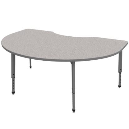 Picture of Marco Group Apex Series Adjustable Height Kidney Table, 30inH x 72inW x 48inD, Gray Nebula/Gray