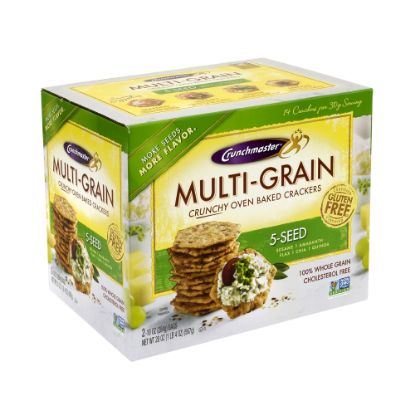 Picture of Crunchmaster 5-Seed Multigrain Crunchy Oven-Baked Crackers, 20 Oz Box