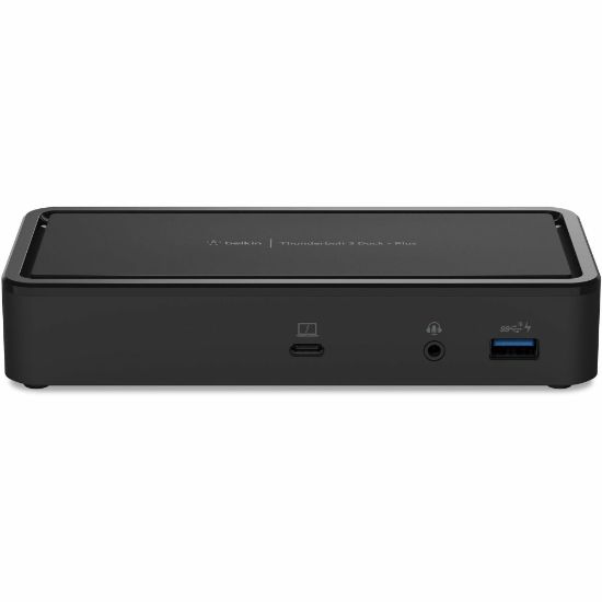 Picture of Belkin Thunderbolt 3 Dock Plus - Laptop Docking station - Dual 4k - 40Gbps - 60W PD-MacOS and Windows - for Notebook - 125 W - USB Type C - 6 x USB Ports - USB Type-C - Network (RJ-45) - DisplayPort - Audio Line Out - Thunderbolt - Wired