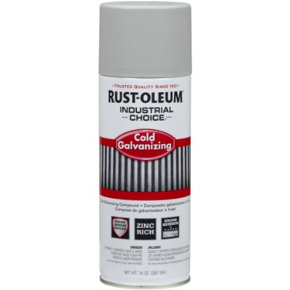 Picture of Rust-Oleum Industrial Choice 1600 System Cold Galvanizing Compound, 14 Oz, Flat Zinc, Pack Of 6 Cans