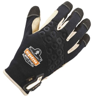 Picture of Ergodyne ProFlex 710LTR Heavy-Duty Leather-Reinforced Gloves, Medium, Black