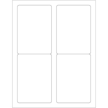 Picture of Tape Logic Removable Laser Labels, LL263, Rectangle, 3 1/2in x 5in, White, Case Of 400