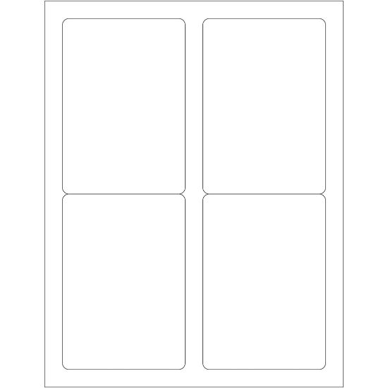 Picture of Tape Logic Removable Laser Labels, LL263, Rectangle, 3 1/2in x 5in, White, Case Of 400