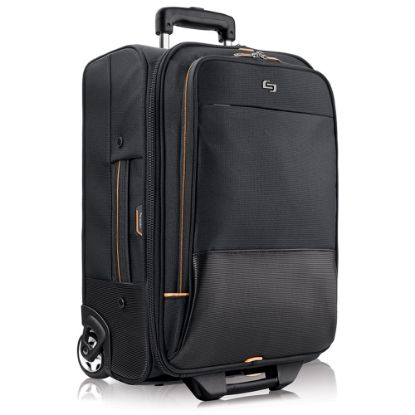 Picture of Solo New York Urban Rolling Overnighter Case For 15.6in Laptops, Black/Orange