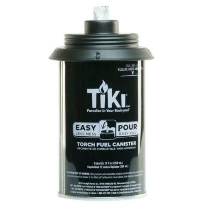 Picture of Hollowick Replacement Fuel Canister For Tiki Brand Torches, 12 Oz, 6-1/2in x 3-1/2in, Black