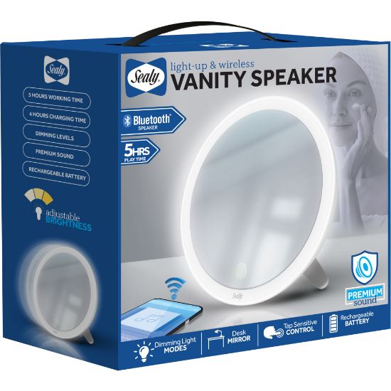 Picture of Sealy SL-HW-BS-102-WT LED Vanity Mirror With Speaker, White