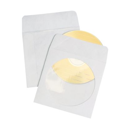 Picture of Quality Park CD/DVD Sleeves, 5in x 5in, White, Box Of 250