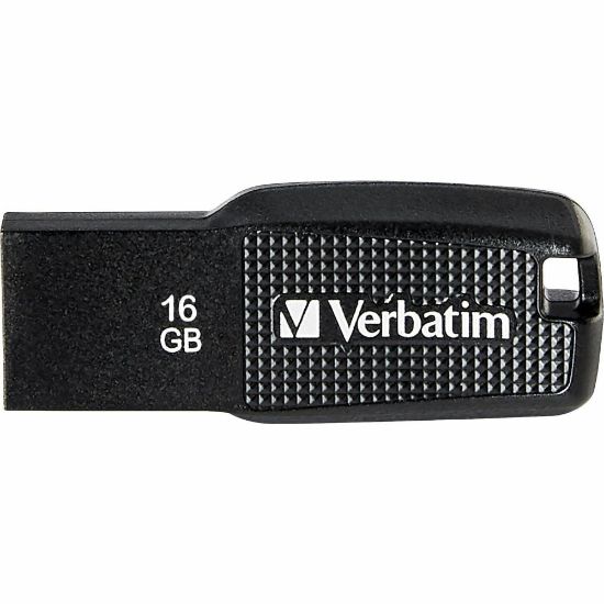 Picture of Verbatim 16GB Ergo USB Flash Drive - Black - 16GB - Black