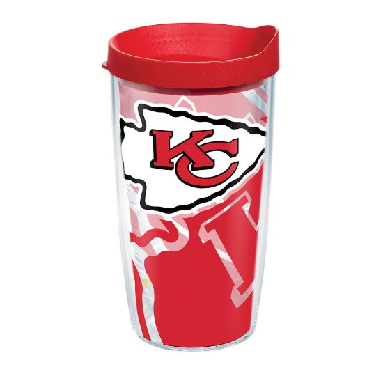 Picture of Tervis NFL Tumbler With Lid, 16 Oz, Kansas City Chiefs, Clear